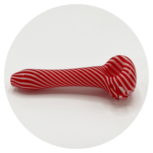 Candy Cane Swirl Pipe by Ottone Glassworks