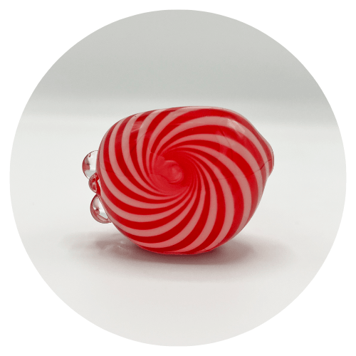 Candy Cane Swirl Pipe by Ottone Glassworks