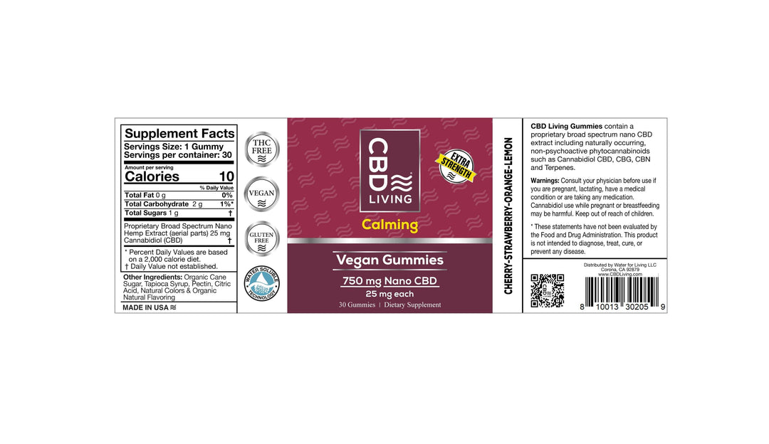 CBD Gummies - Vegan 750mg - High For Low