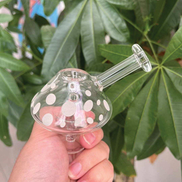 "Mushroom" Glow-in-the-Dark Mini Bubbler - High For Low