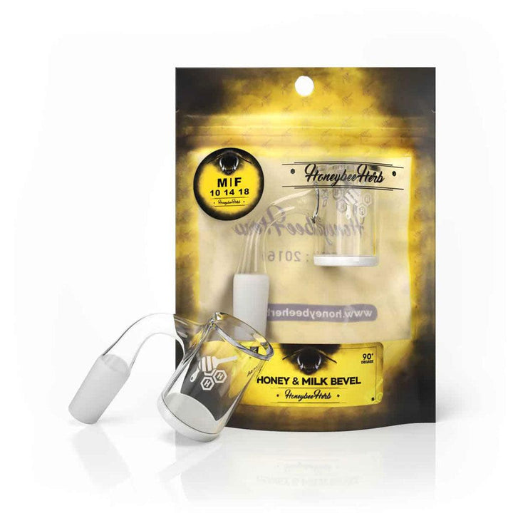 HONEY & MILK BEVEL QUARTZ BANGER - 90° DEGREE | YL - High For Low