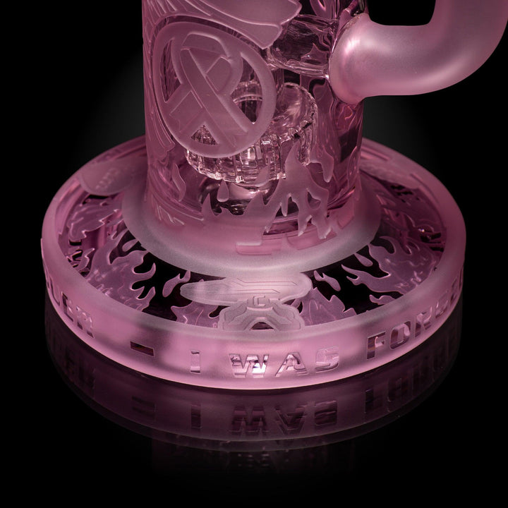 Phoenix: Forged in Fire 6" Pink Cancer Dab Rig - High For Low