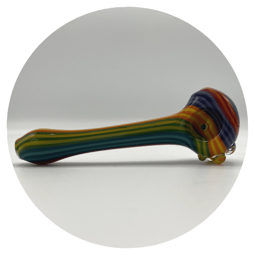 Rainbow Lollipop Glass Pipe