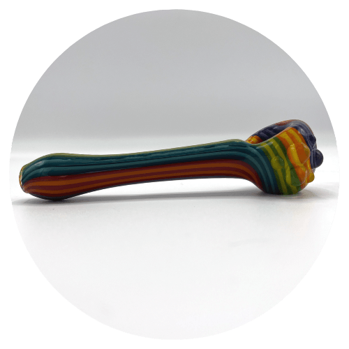 Rainbow Lollipop Glass Pipe