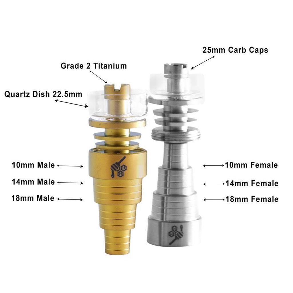 TITANIUM 6 IN 1 HYBRID DAB NAIL - High For Low