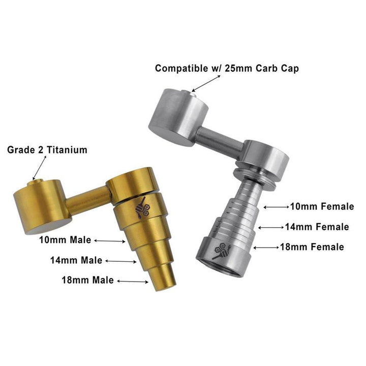 TITANIUM 6 IN 1 SIDECAR DAB NAIL - High For Low