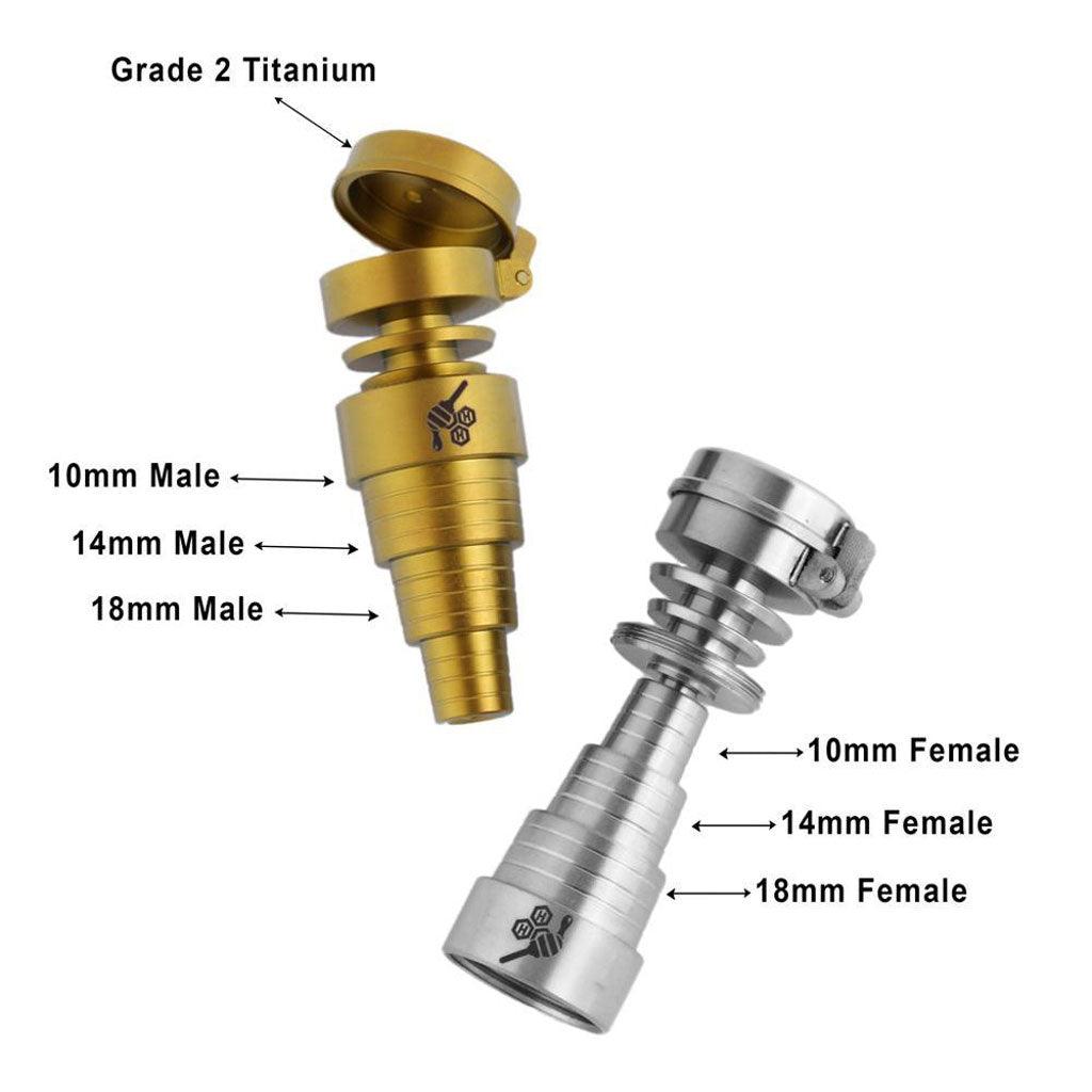 TITANIUM 6 IN 1 CARB CAP DAB NAIL - High For Low