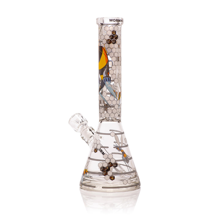 Robo-Bees 14" Clear Beaker Bong