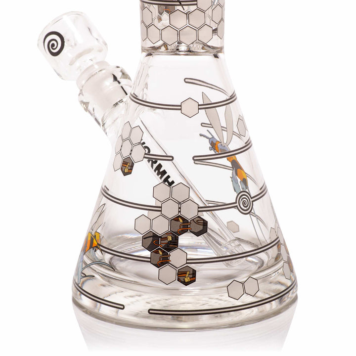 Robo-Bees 14" Clear Beaker Bong