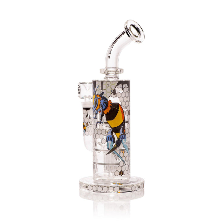 Robo-Bee Fortress 12" Clear Waterpipe - High For Low