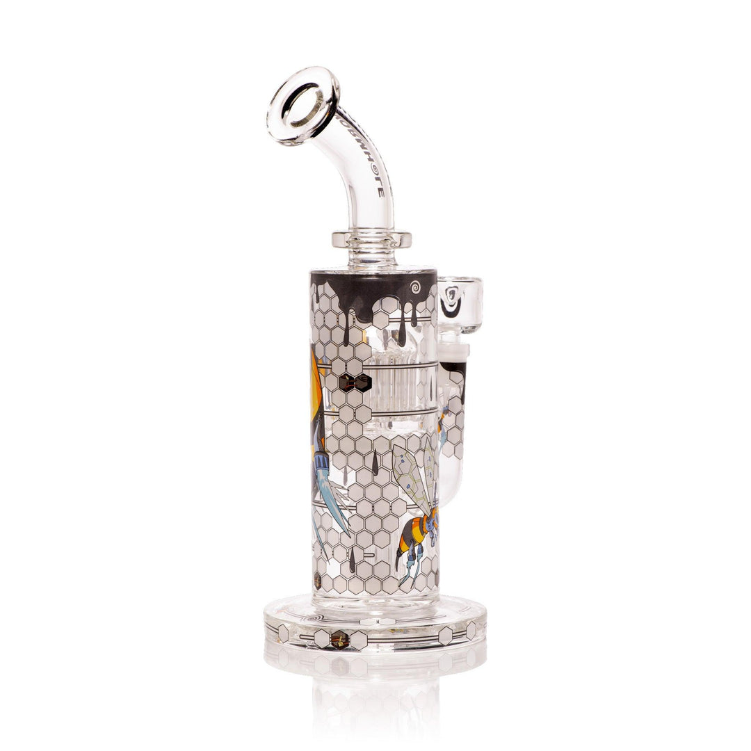 Robo-Bee Fortress 12" Clear Waterpipe - High For Low