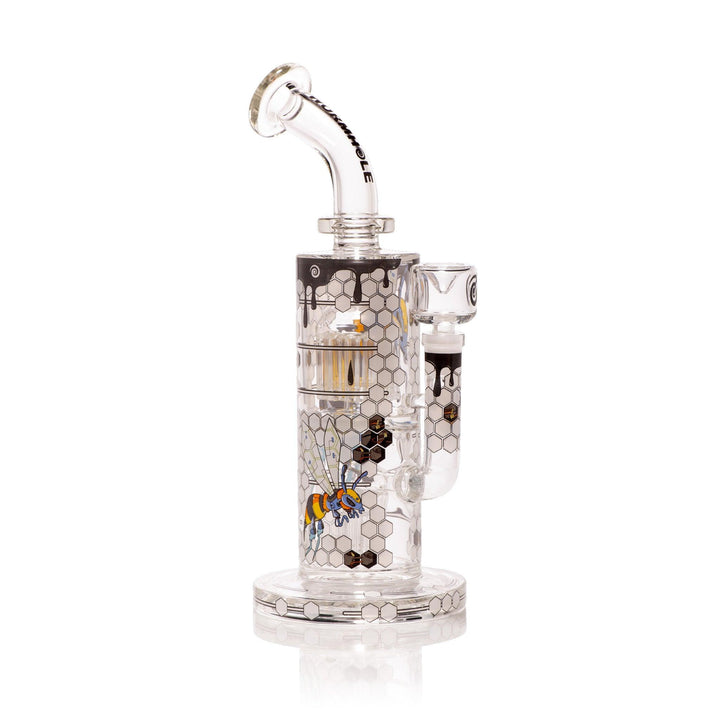 Robo-Bee Fortress 12" Clear Waterpipe - High For Low