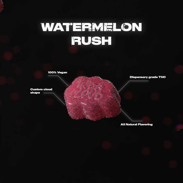 Watermelon Rush Delta 8 Vegan Gummies 500 MG