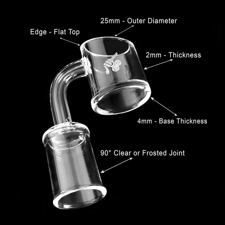 FAT BOTTOM QUARTZ BANGER - 90° DEGREE | YL - High For Low