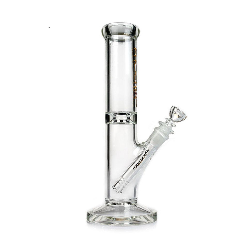 PHOENIX STAR 10 INCH CRYSTAL CLEAR STRAIGHT TUBE BONG