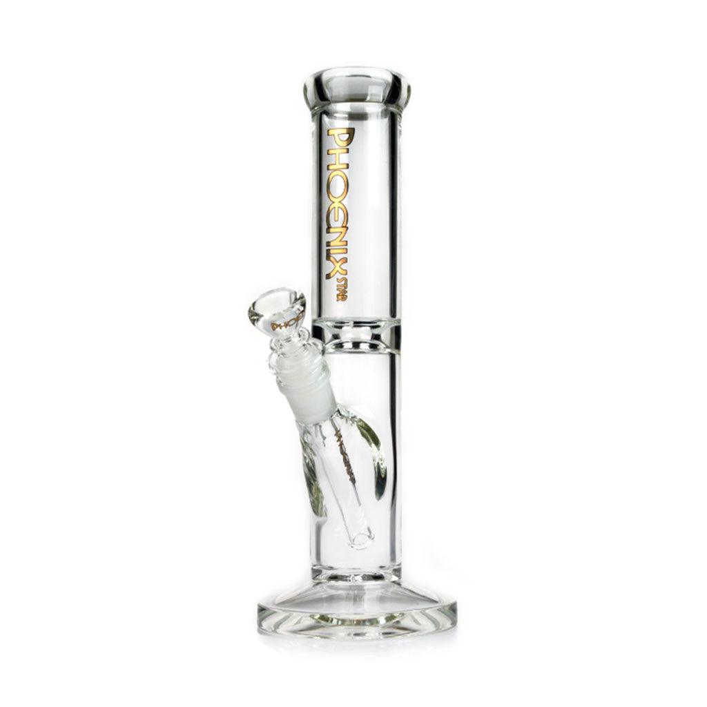 PHOENIX STAR 10 INCH CRYSTAL CLEAR STRAIGHT TUBE BONG