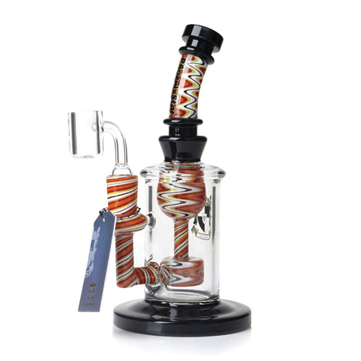 PHOENIX STAR 8.2 INCH RECYCLER MULTI COLORED WIG WAG DAB RAG