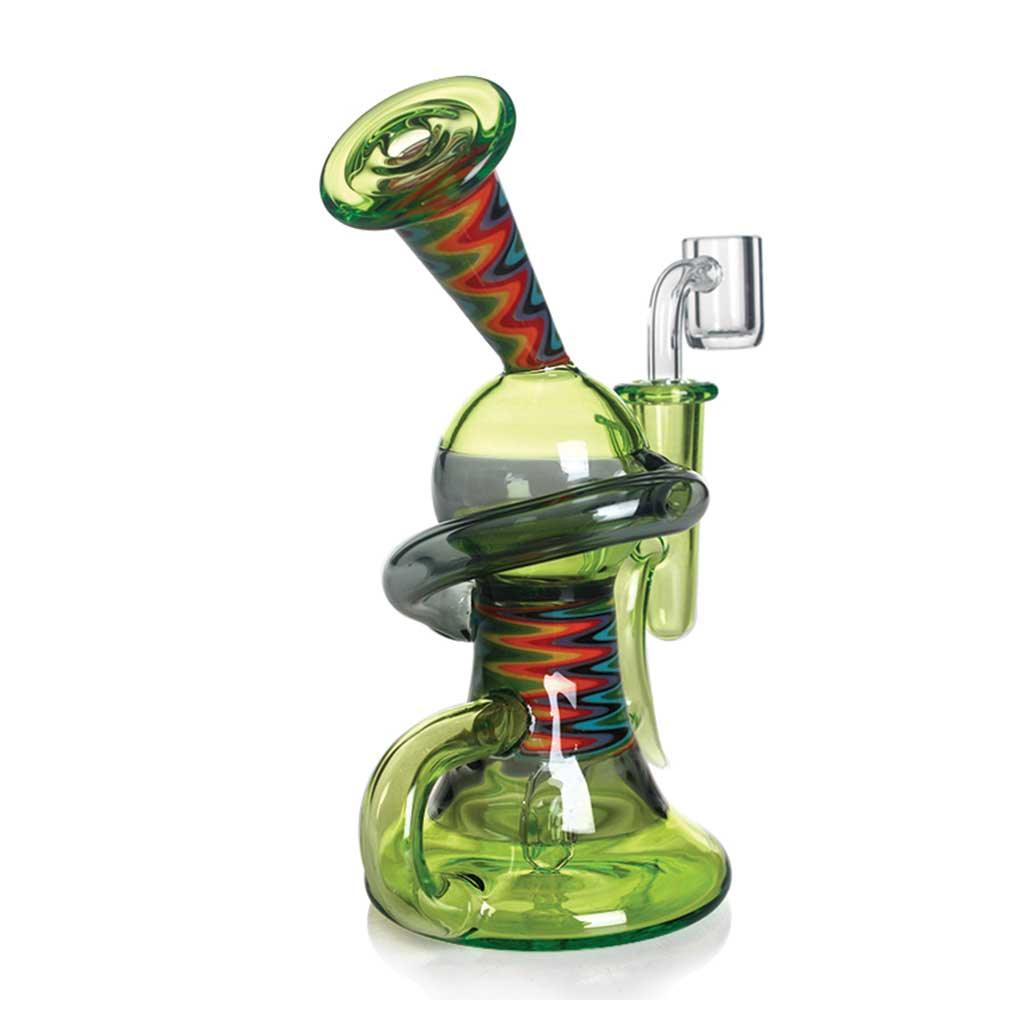 PHOENIX STAR RECYCLER DAB RIG WITH AMERICAN NORTHSTAR GLASS ROD & QUARTZ BANGER 6 INCH