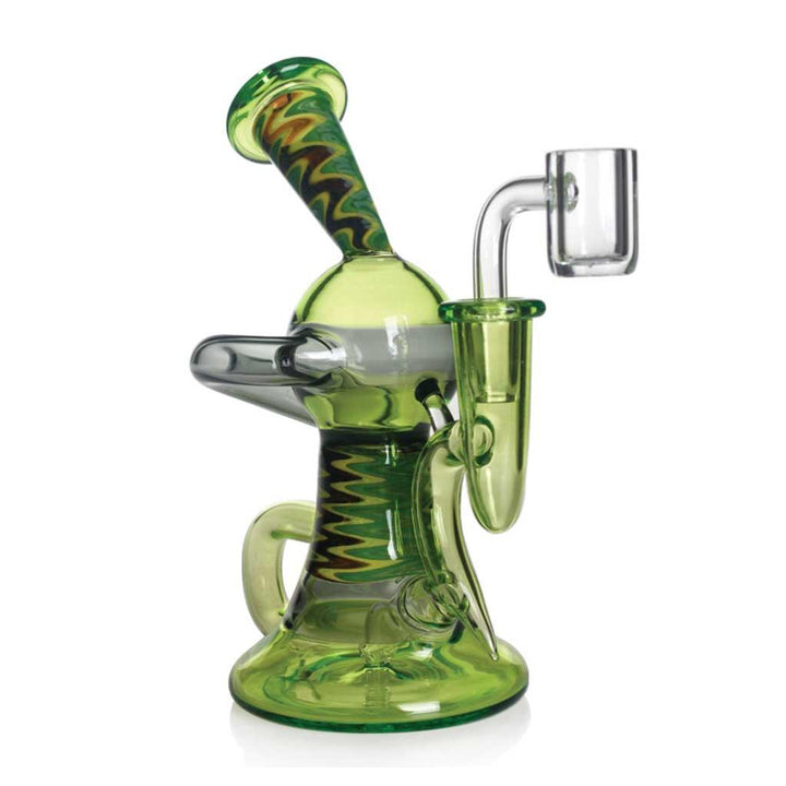 PHOENIX STAR RECYCLER DAB RIG WITH AMERICAN NORTHSTAR GLASS ROD & QUARTZ BANGER 6 INCH