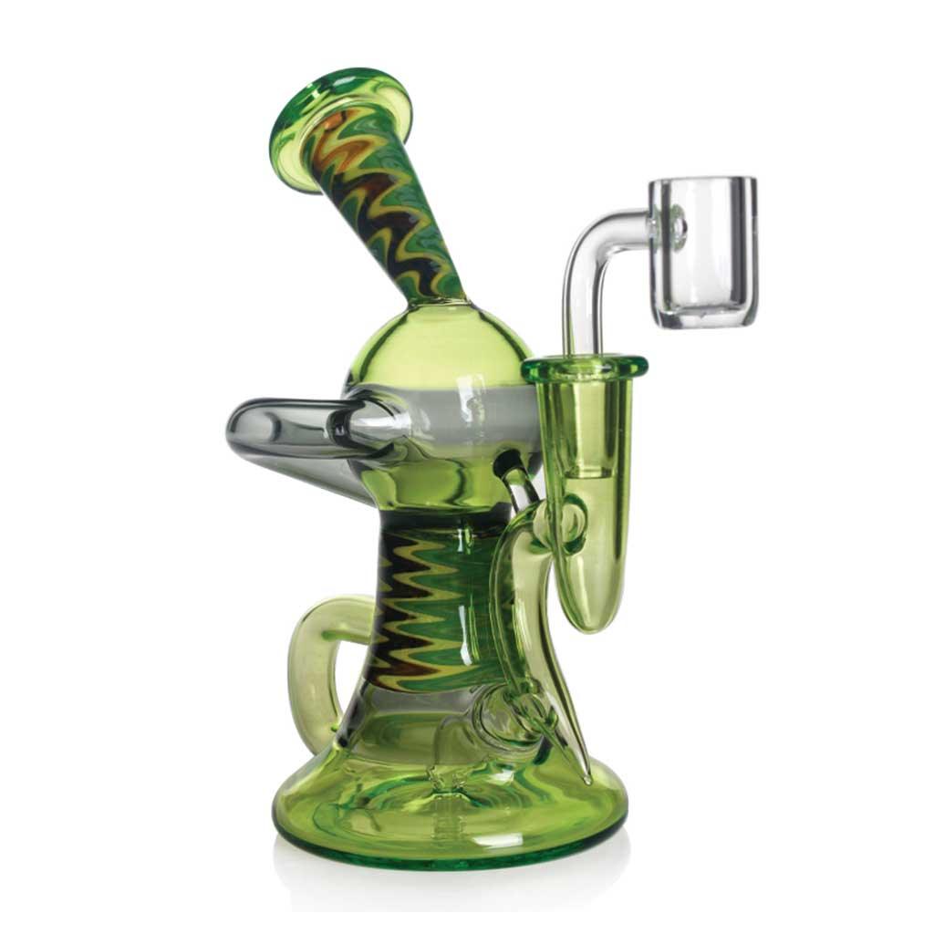 PHOENIX STAR RECYCLER DAB RIG WITH AMERICAN NORTHSTAR GLASS ROD & QUARTZ BANGER 6 INCH - High For Low