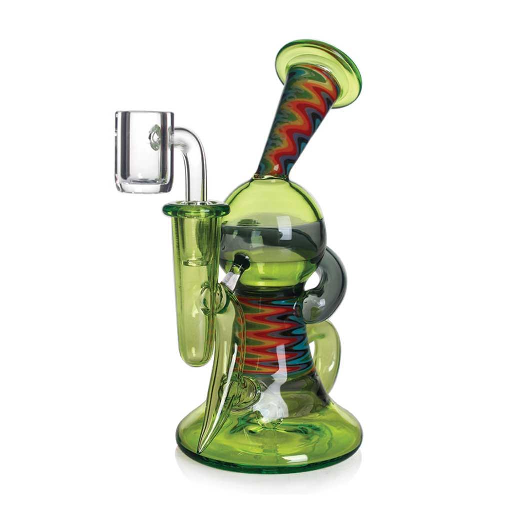 PHOENIX STAR RECYCLER DAB RIG WITH AMERICAN NORTHSTAR GLASS ROD & QUARTZ BANGER 6 INCH