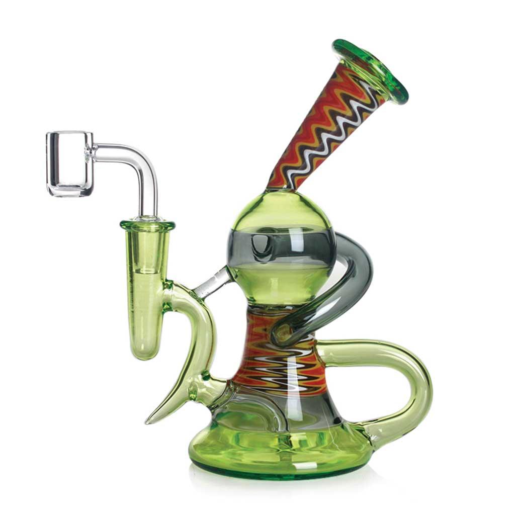 PHOENIX STAR RECYCLER DAB RIG WITH AMERICAN NORTHSTAR GLASS ROD & QUARTZ BANGER 6 INCH