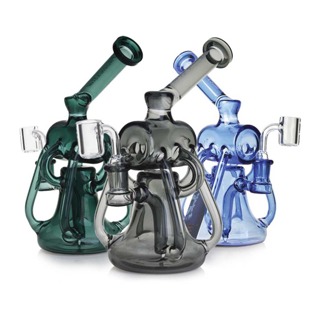 PHOENIX STAR 8 INCH DUAL CHAMBER CYLINDER TOP RECYCLER DAB RIG