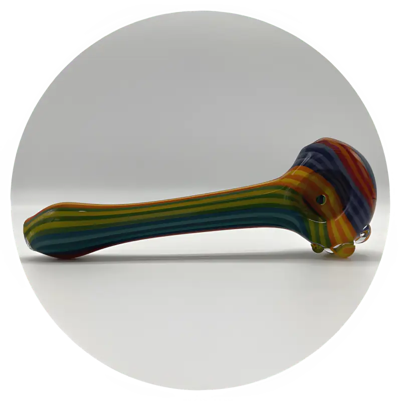 Rainbow Lollipop Glass Pipe